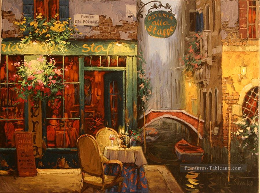 Calme des boutiques de Venise Peintures à l'huile